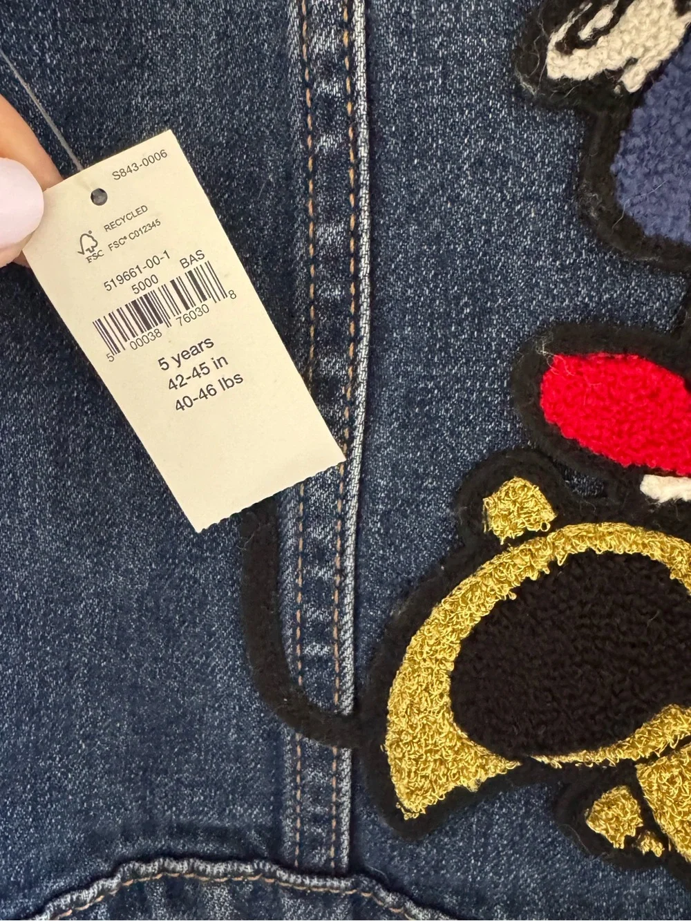 Gap × Disney Baby & Toddler Minnie Mouse Icon Denim Jacket (Size 5)